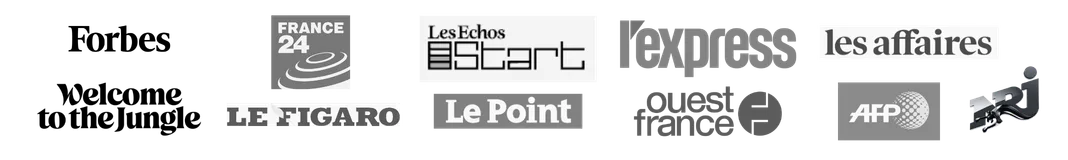 Forbes, Les Échos, L'Express, Le Figaro, Le Point, Ouest-France